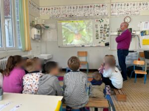 A l'école Saint Bernard de Cambrai. Les enfants ont appris à prendre soin des oiseaux en hiver.