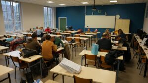 Les partenaires du programme ERASMUS porté par l'ensemble Saint Luc ont été reçus dans l'établissement 17