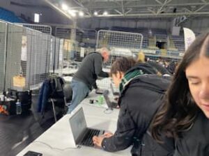 Visite des 3èmes prépa-métiers du Lycée Deforest de Lewarde de Douai au salon Robotik d'Orchies dans le cadre de la semaine de l'industrie. 3
