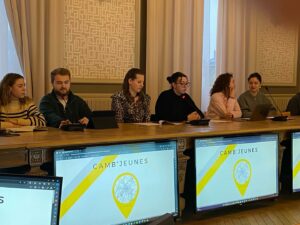 Les étudiants du BTS communication de l'ensemble Saint Luc Cambrai ont présenté le cahier des charges de la future application à destination des jeunes Cambrésiens, ils ont également réfléchi à un nom et à un design. 5