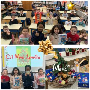 En ce jour de rentrée, les élèves de l'école Notre Dame de Grâce de Maubeuge ont eu la surprise de trouver des cadeaux sous les sapins de leurs classes. La magie de Noël se poursuit... 1