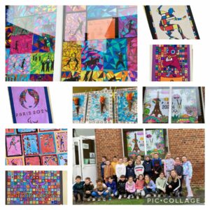 A l'Ecole du Sacré-Coeur de Gouzeaucourt, félicitations à nos CM et à leur enseignante Mme De Stoop à l'initiative de ce très beau projet en arts visuels. Le résultat est époustouflant ! 1