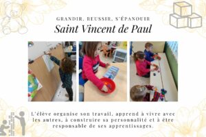 L’épanouissement de chacun est au cœur de l"école Saint Vincent de Paul de Sin le Noble.