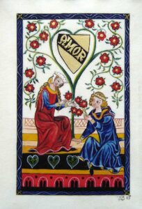 Les élèves de l'atelier d'écriture de l'Institution Notre Dame des Anges de Saint Amand les Eaux ont terminé leur lettrine après avoir fabriqué la couleur: un travail d'orfèvre qu'ils ont réussi avec brio! 10