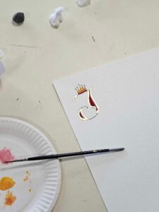 Les élèves de l'atelier d'écriture de l'Institution Notre Dame des Anges de Saint Amand les Eaux ont terminé leur lettrine après avoir fabriqué la couleur: un travail d'orfèvre qu'ils ont réussi avec brio! 2