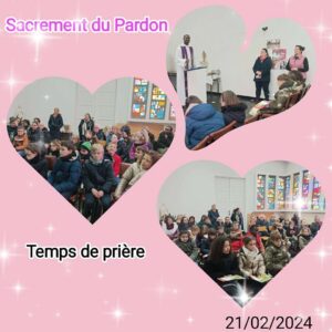 à l'école Notre Dame de Grâce de Maubeuge, temps fort vécu par 26 élèves qui ont reçu le sacrement de la réconciliation !