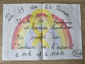 Les élèves de 4ème H du collège Saint Luc de Cambrai mobilisés....